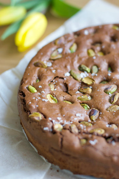 Salted Pistachio & Brown Butter Brownie