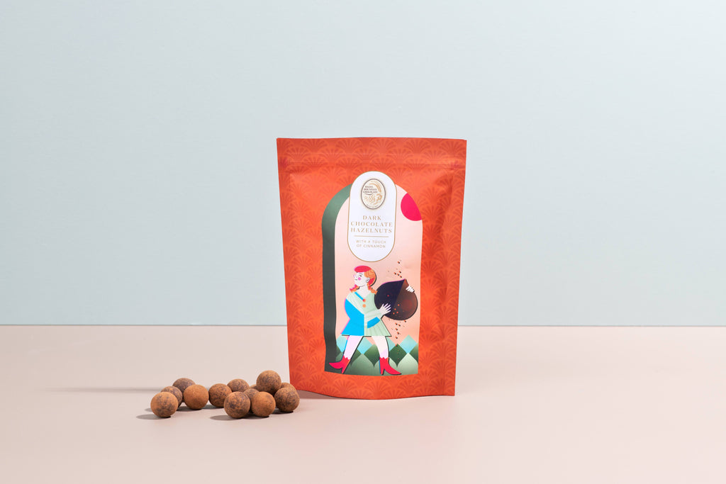 Hazelnuts in Dark Chocolate with Cinnamon – Hazel Mountain Chocolate